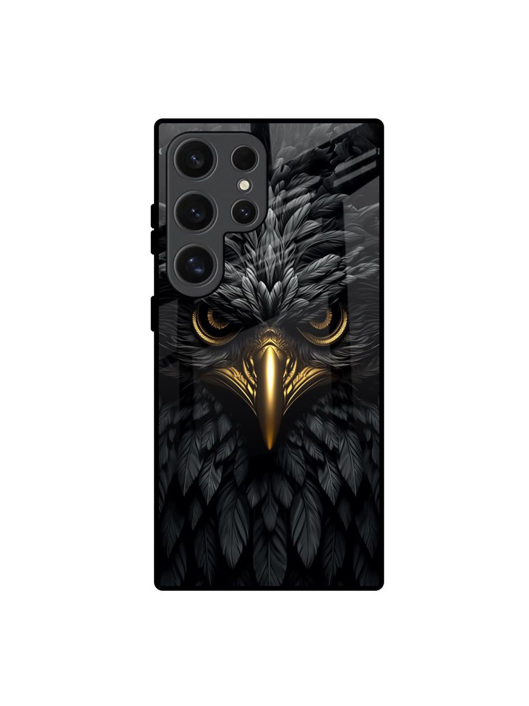 QRIOH Scary Eagle Eye Printed Lightweight Silicone Samsung Galaxy S24 Ultra 5G Back Case