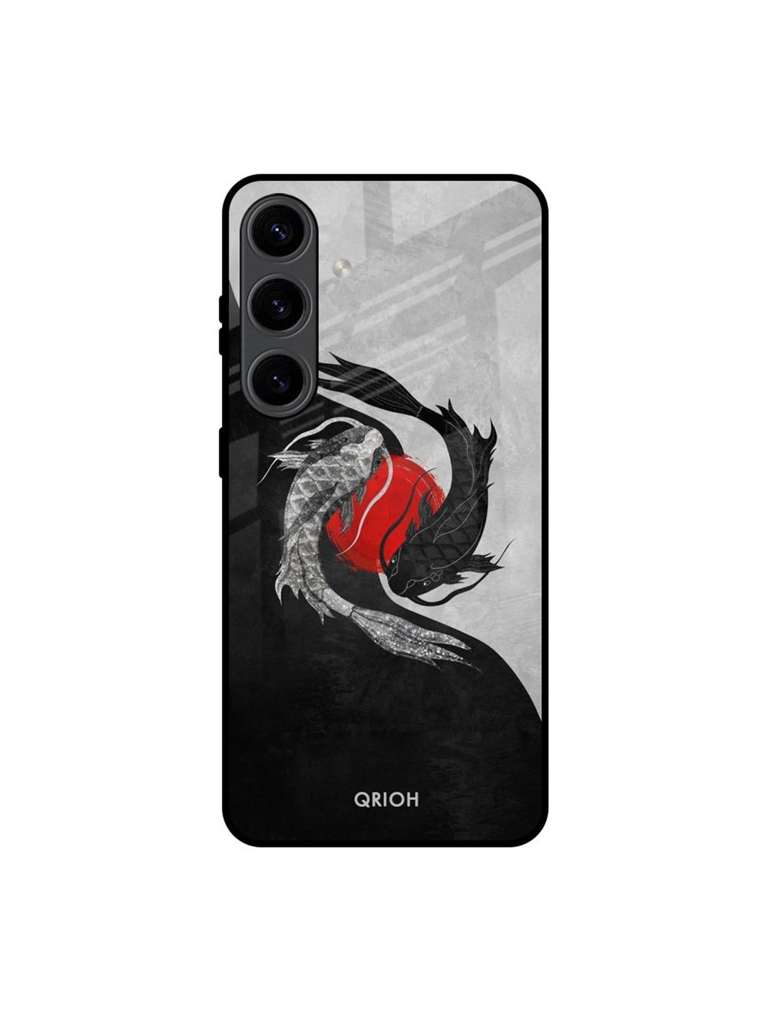 QRIOH Japanese Art Printed Samsung Galaxy S24 5G Lightweight Silicone Glass Back Case