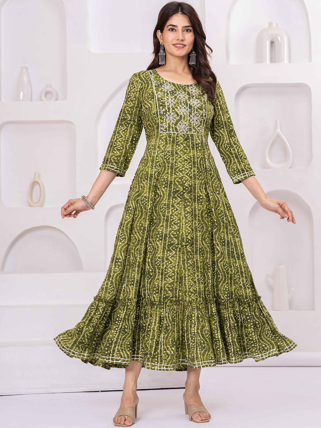 Meeranshi Bandhani Printed Anarkali Ethnic Dresses
