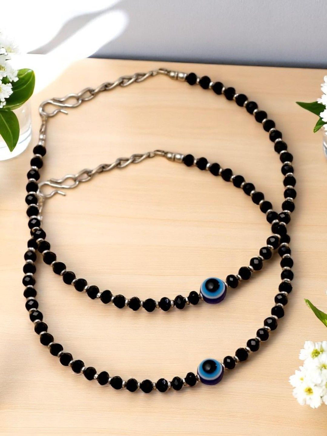 OOMPH Evil Eye Beaded Stylish Anklets