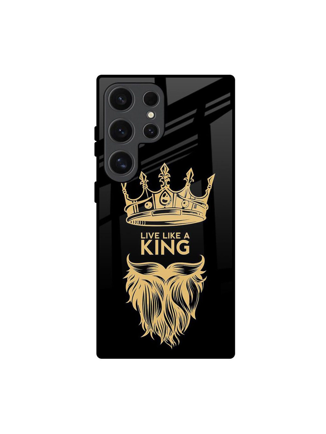 QRIOH King Life Printed Samsung Galaxy S24 Ultra 5G Glass Back Case Mobile Accessories