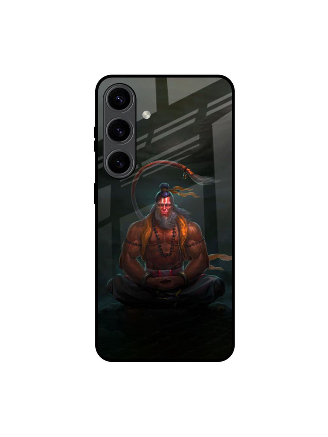 QRIOH Lord Hanuman Printed Samsung Galaxy S24 5G Silicone Back Case Mobile Accessories