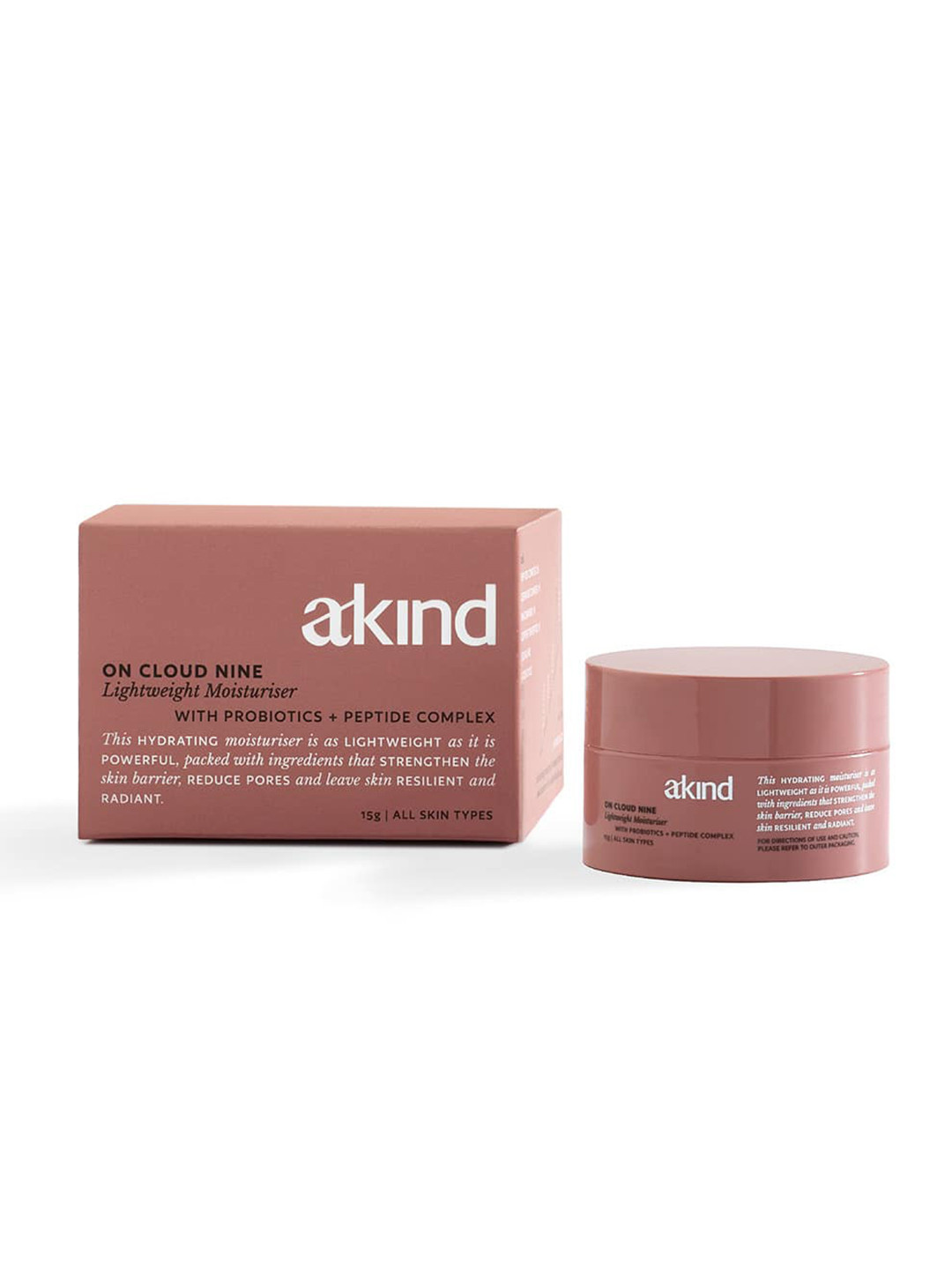 akind On Cloud Nine Lightweight Moisturiser Mini with Probiotics & Peptide Complex - 15 g