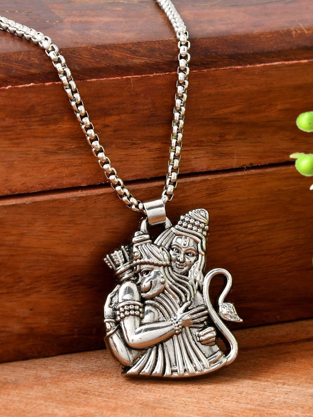 AGARWALPRODUCT Unisex Stainless Steel Lord Millan Hanuman Pendant With Chain