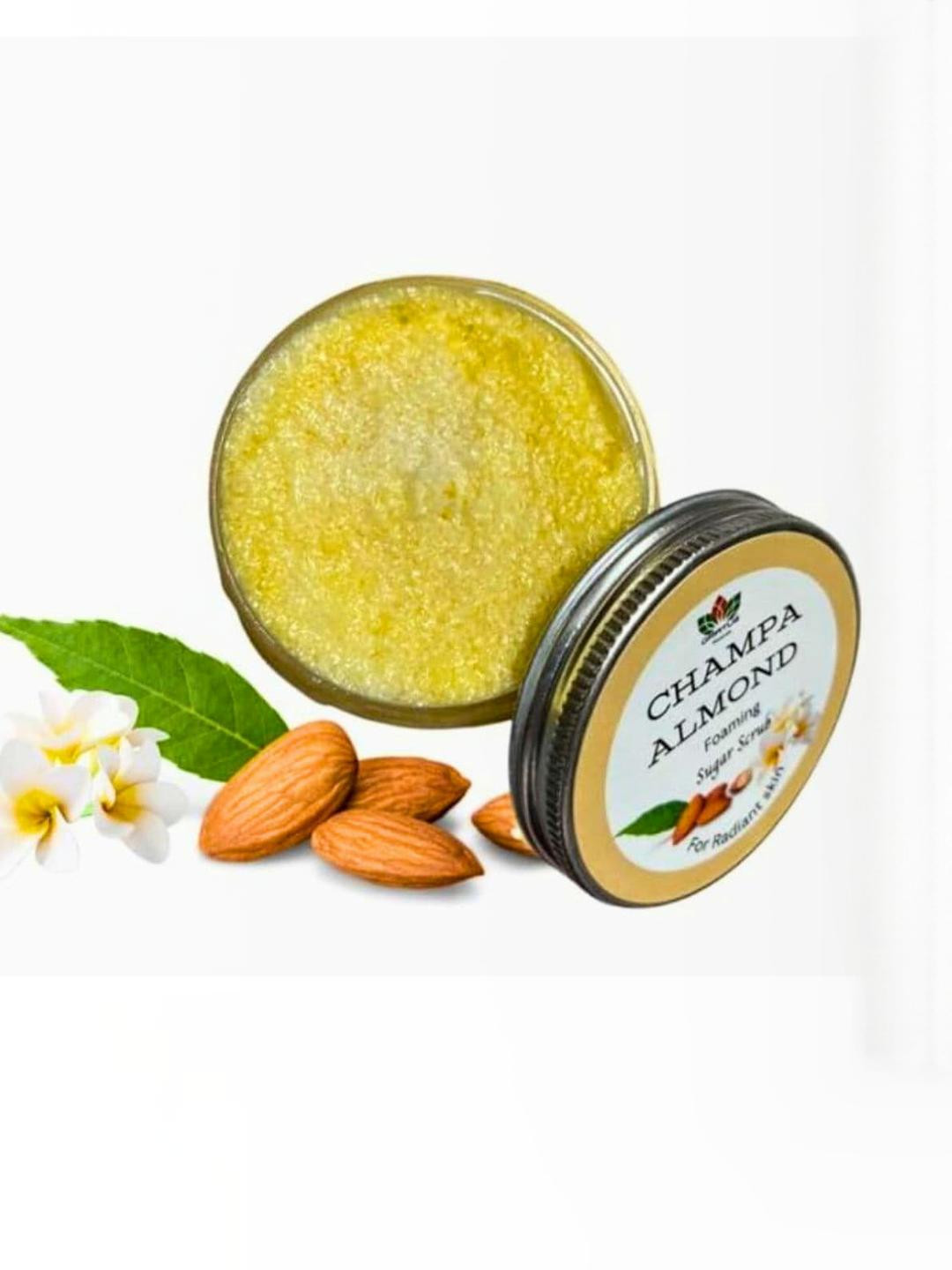 Gratus Naturals Champa Almond Foaming Sugar Scrub For All Skin types - 150g