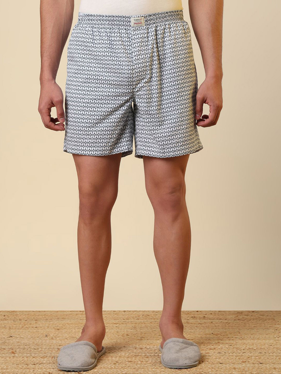 SleepZ by Raymond Printed Pure Cotton Mid-Rise Boxer AHBA00024-W4