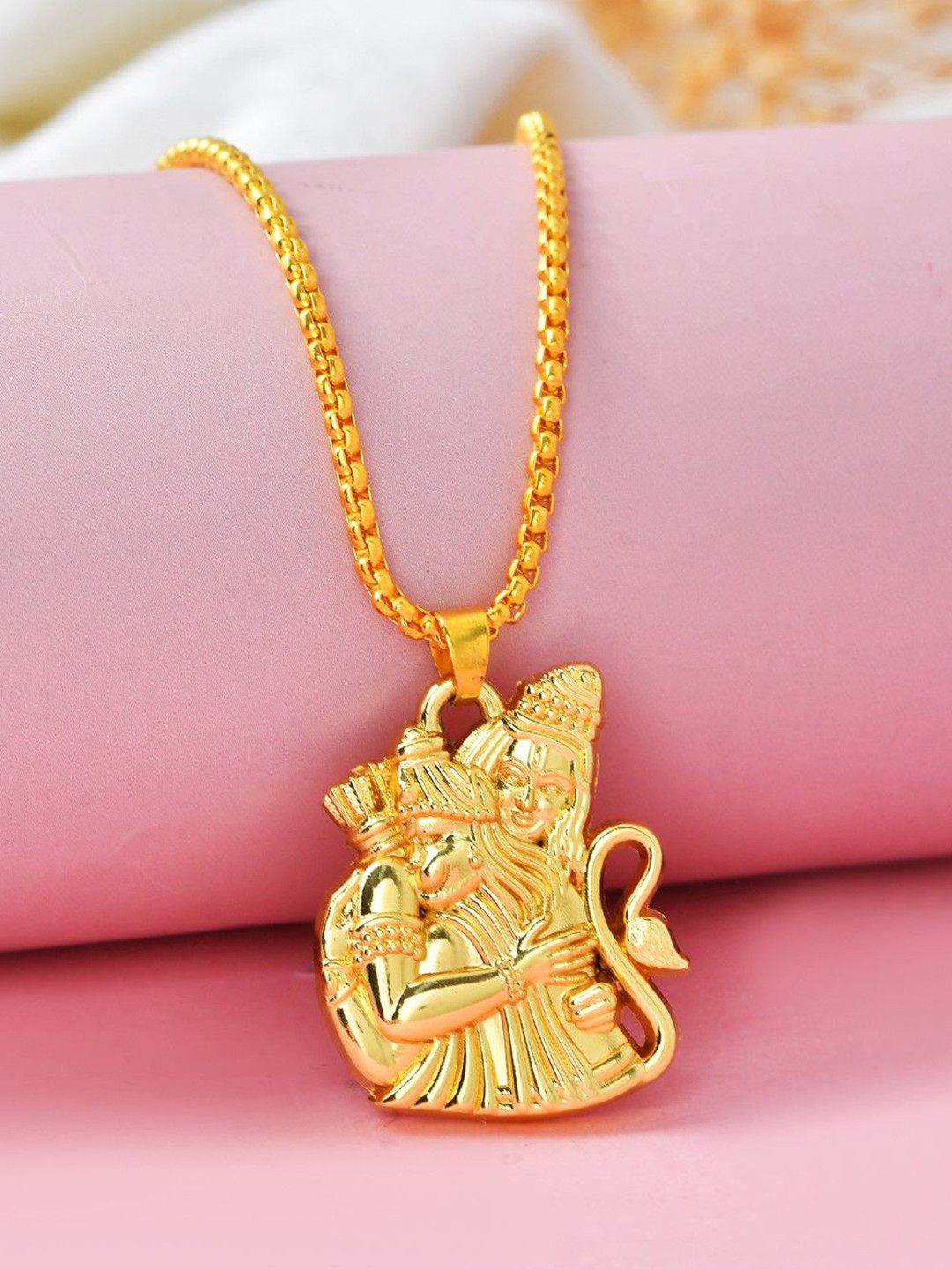 AGARWALPRODUCT Unisex Stainless Steel Lord Millan Hanuman Pendant With Chain