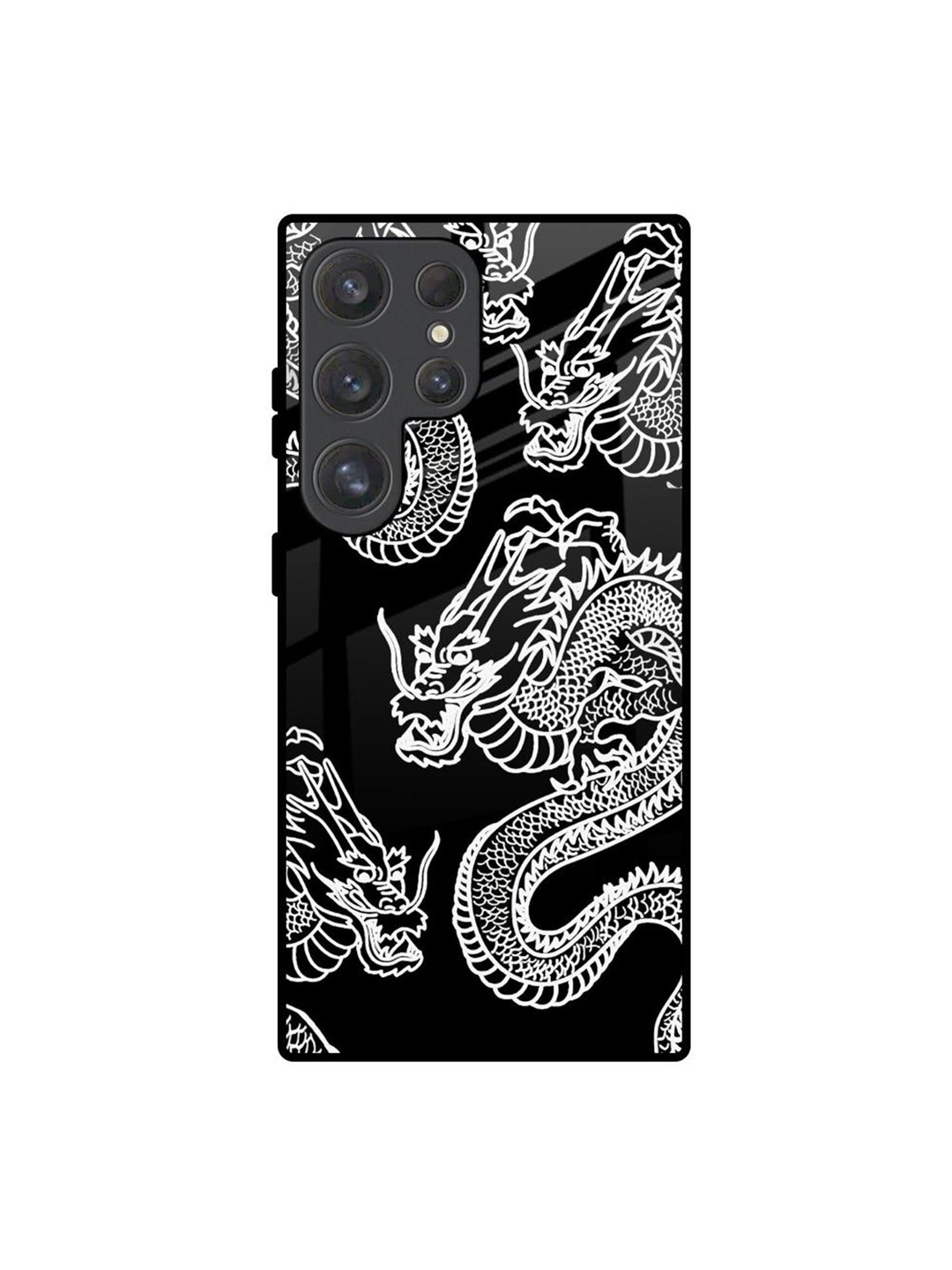 QRIOH White Dragon Ouirky Printed Samsung Galaxy S25 Ultra 5G Silicone Back Case