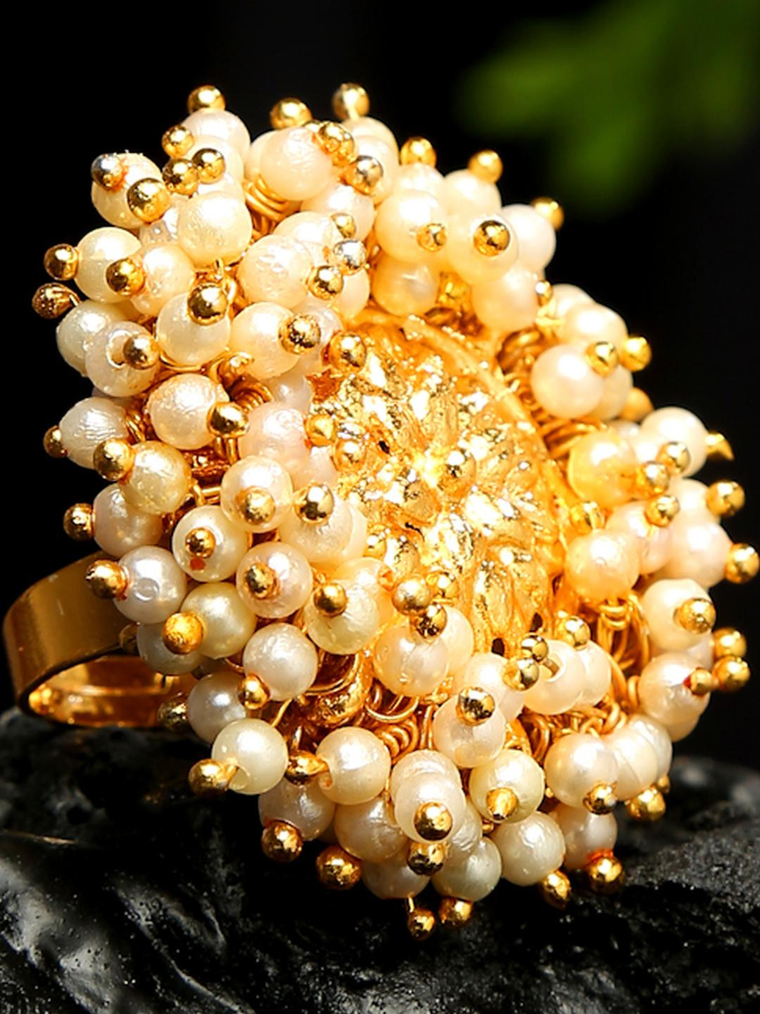 Shayna Gold- Plated Beaded Ring