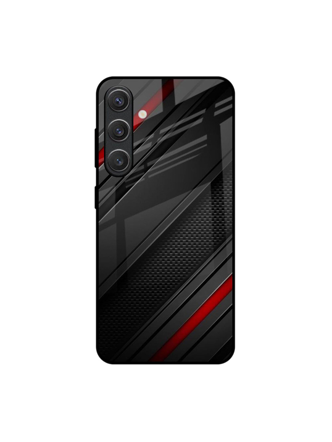 QRIOH Abstract Printed Samsung Galaxy S25 5G Glass Back Case Mobile Accessories