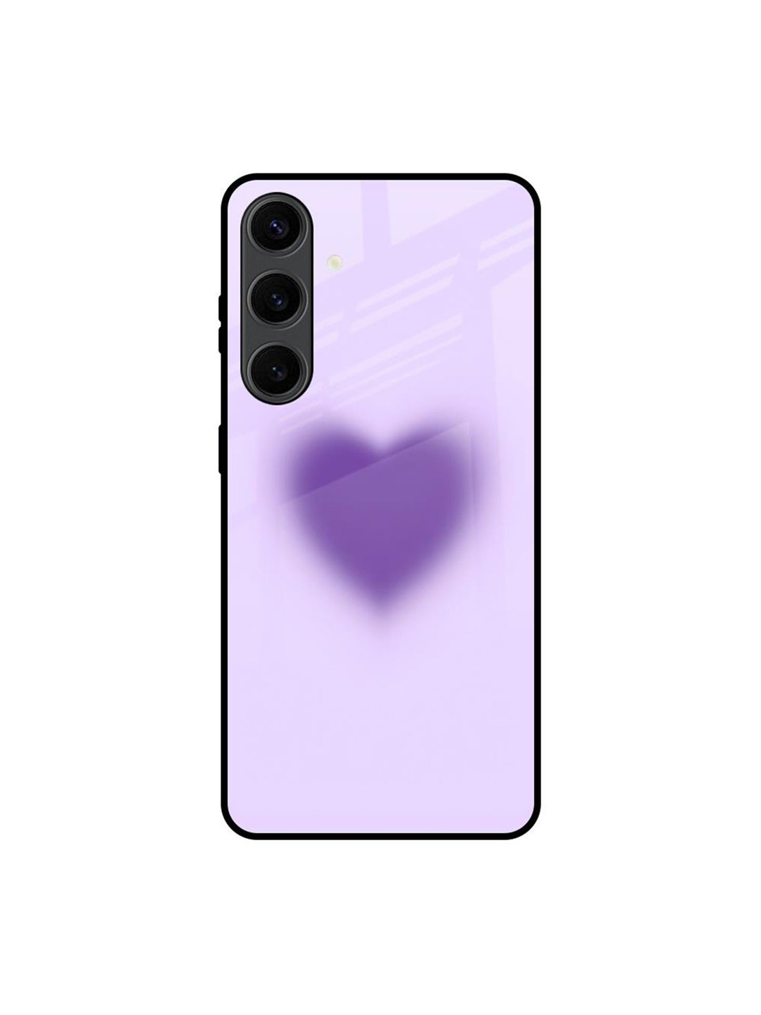 QRIOH Violet Valentine Printed Samsung Galaxy S24 5G Plus Silicone Glass Back Case