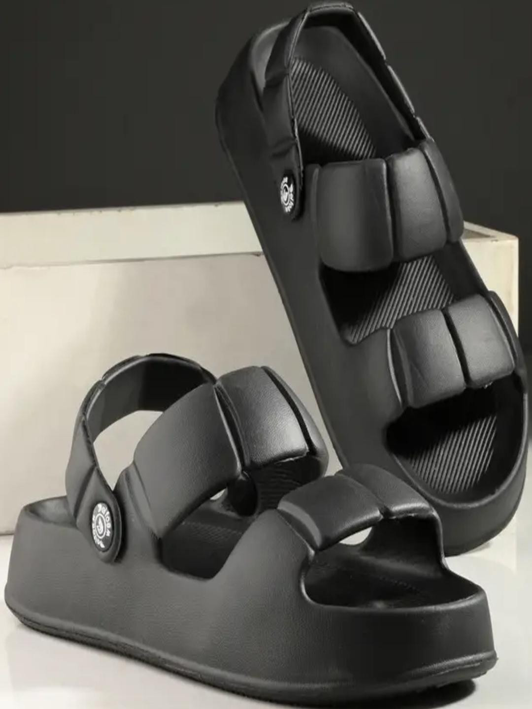 VINTEX Women Black Synthetic Sandals