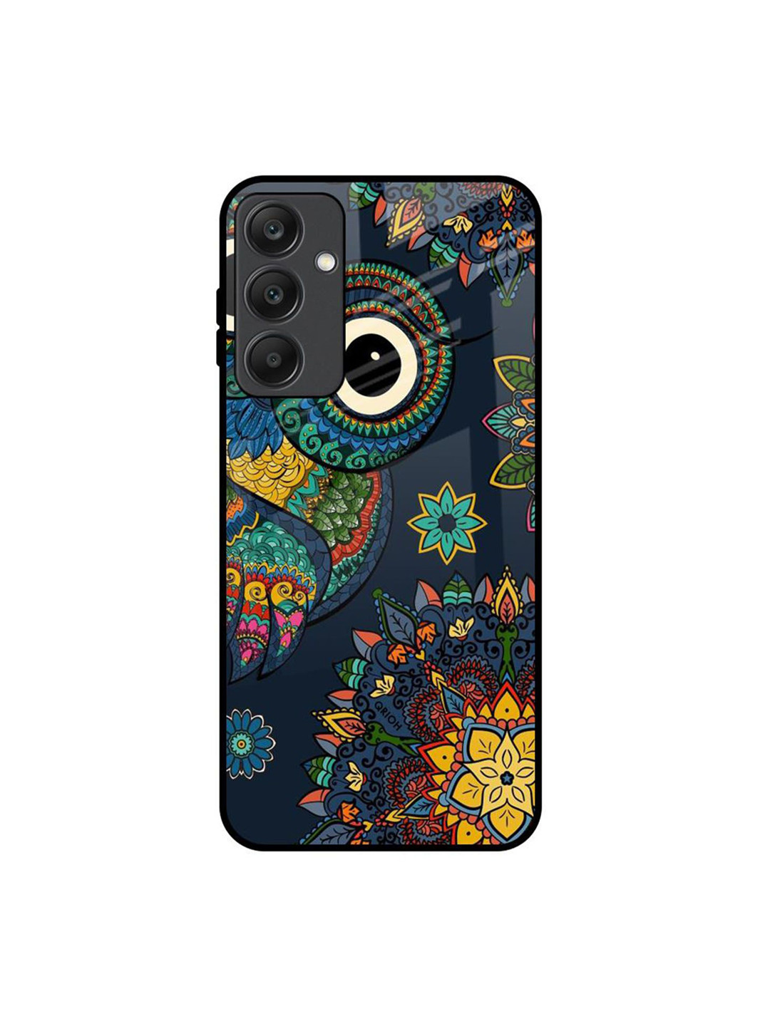 QRIOH Owl Art Quirky Printed Samsung Galaxy A25 5G Glass Back Case