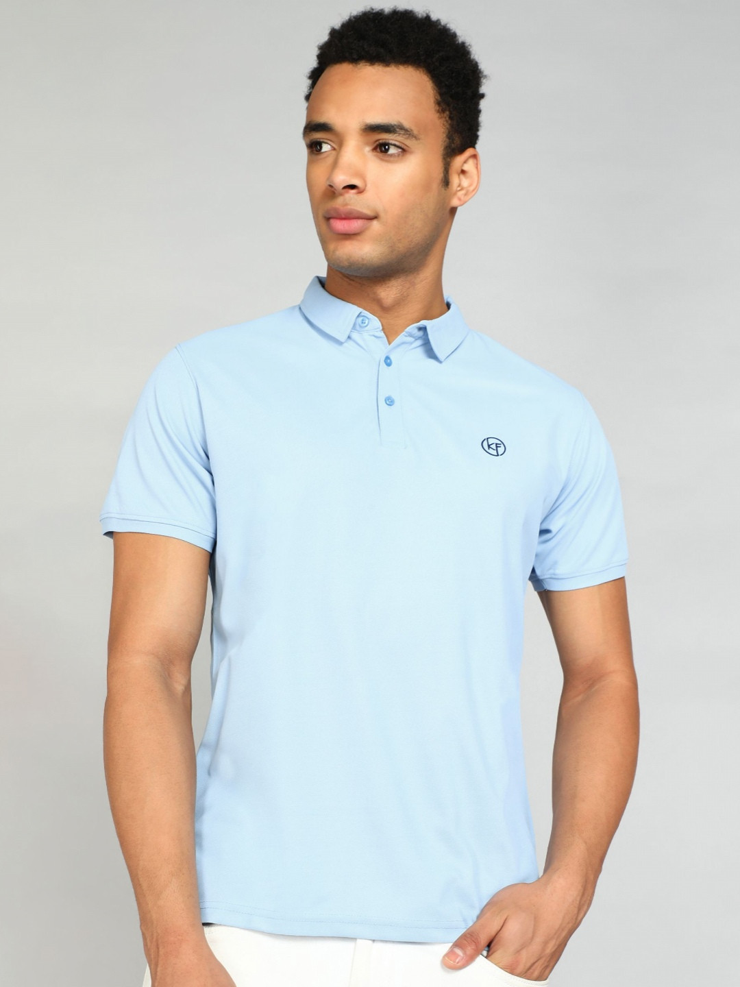 Kolor Fusion Men Solid Polo Collar T-shirt