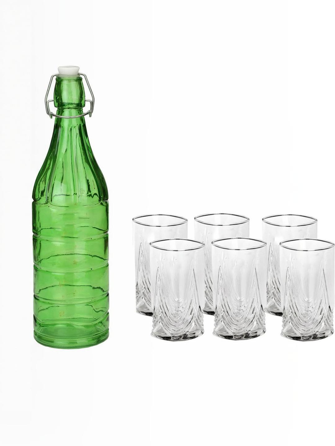 SOMIL Green Glass Airtight Can Bottle