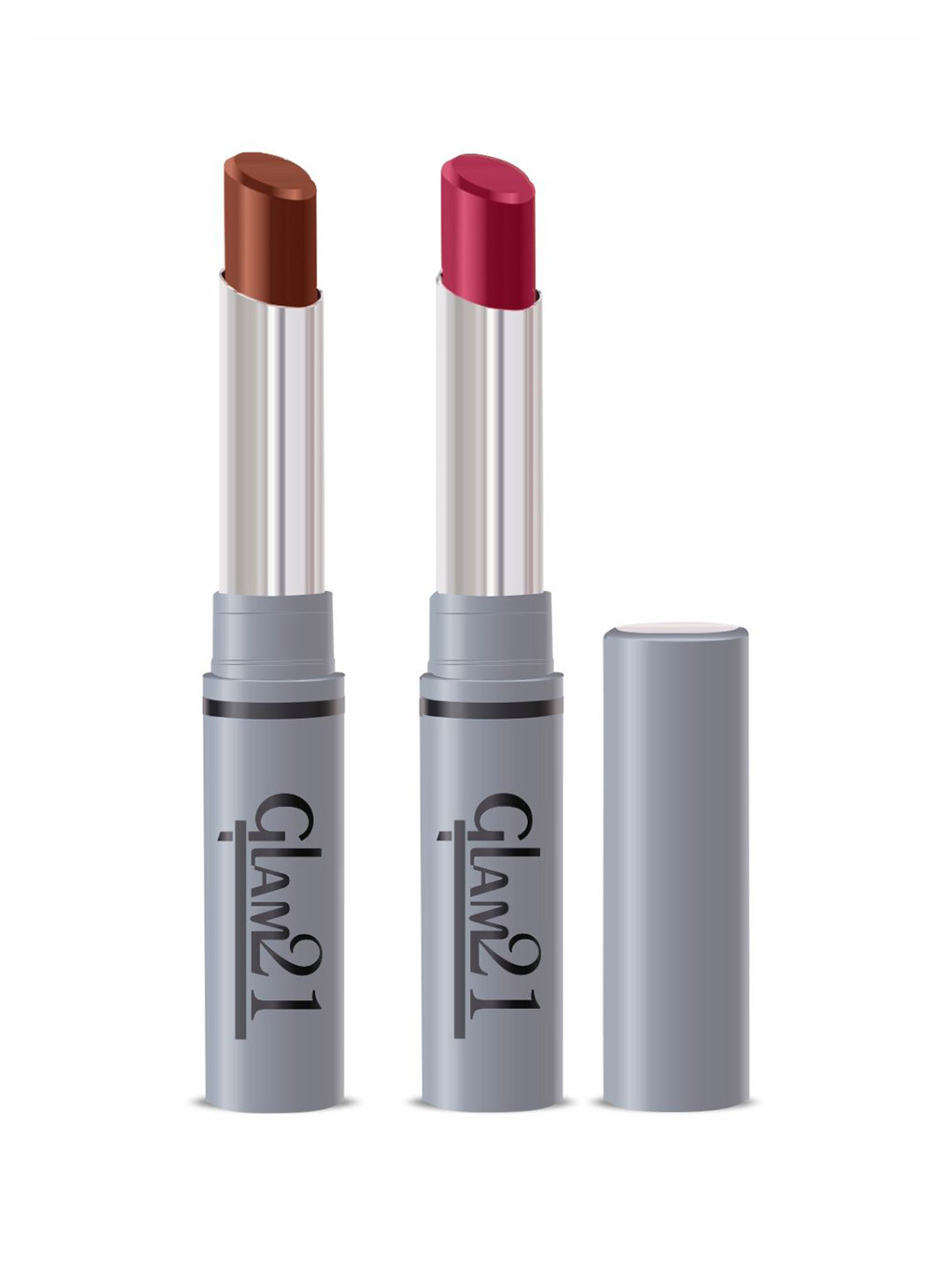 GLAM21 Set Of 2 Long Lasting Non-Transfer Lipsticks - Twig 04 & Pink Heaven 03