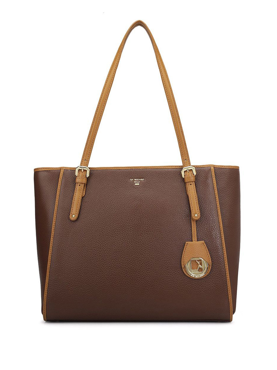 Da Milano LB-00173 Women Textured Structured Leather Shoulder Bag