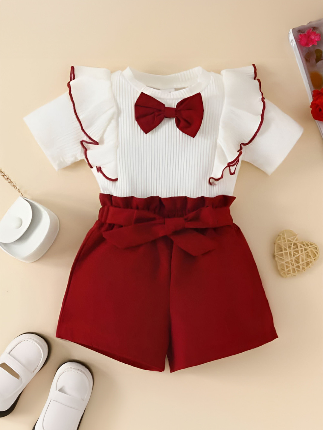 4YOU DRESSES Girls Short Sleeves Top With Shorts