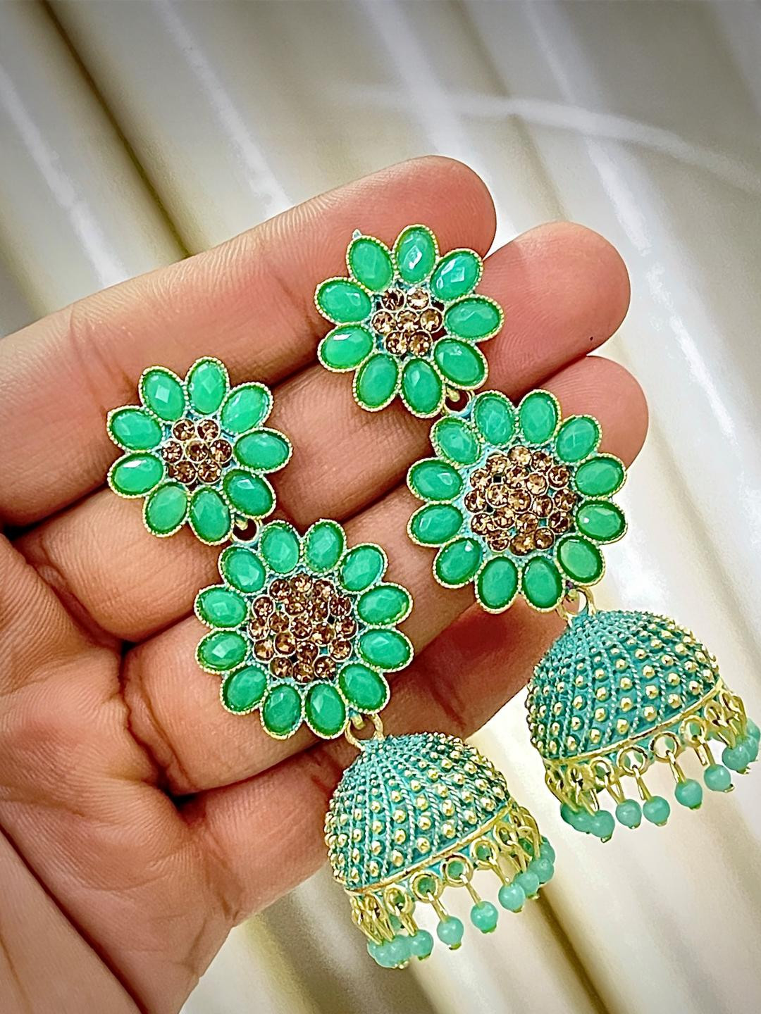 Jeweave Gold-Plated Jhumka Earrings