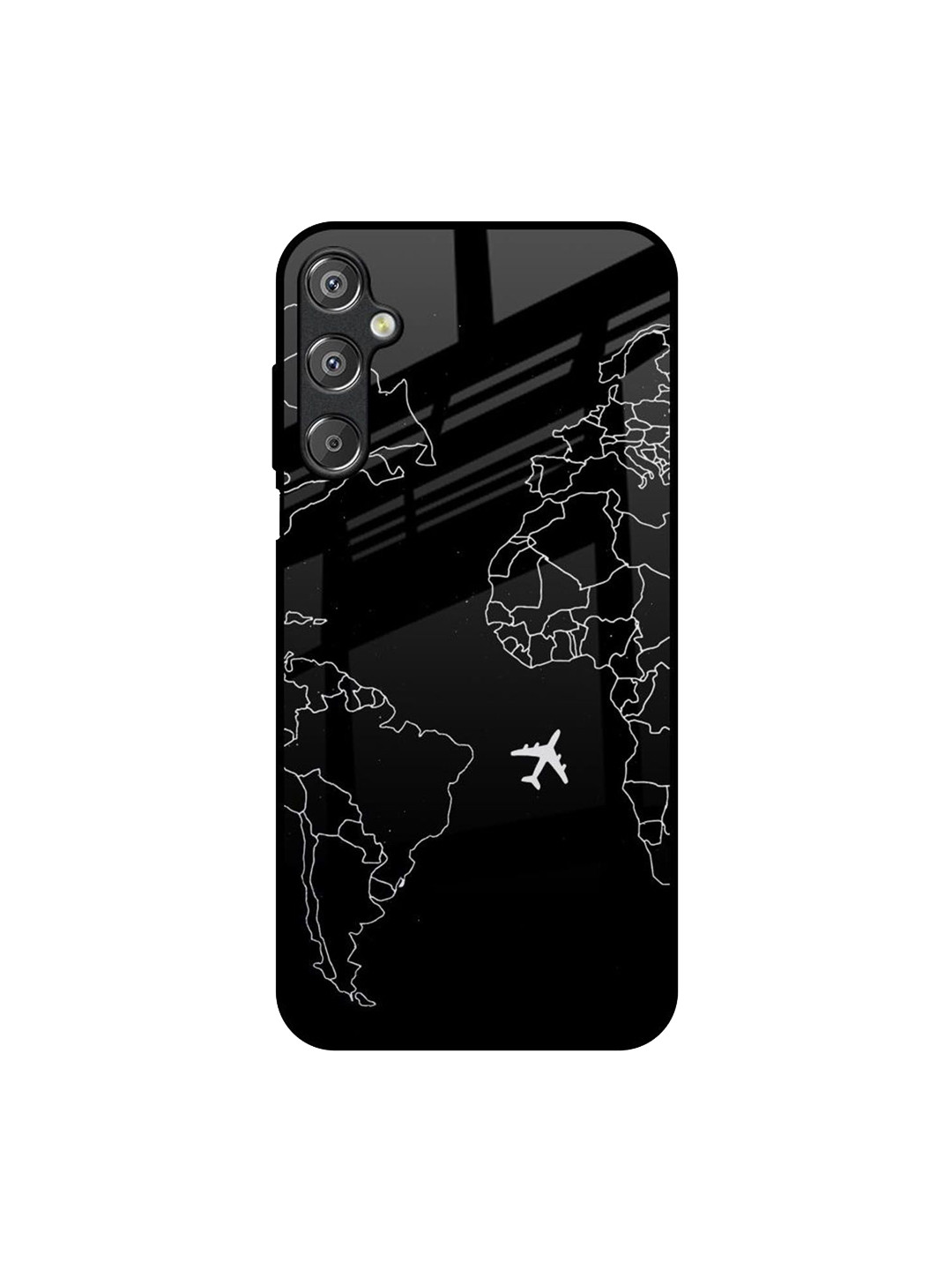 QRIOH Dark Fly Printed Sleek & Lightweight Silicone Samsung Galaxy F15 5G Glass Back Case