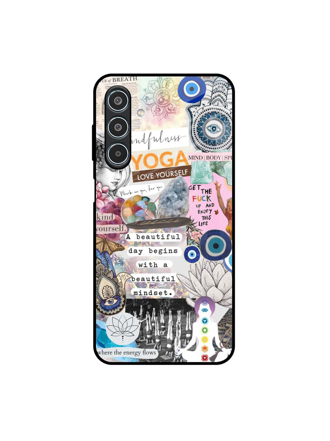 QRIOH Divine Flow Printed Sleek & Lightweight Silicone Samsung Galaxy M35 5G Back Case