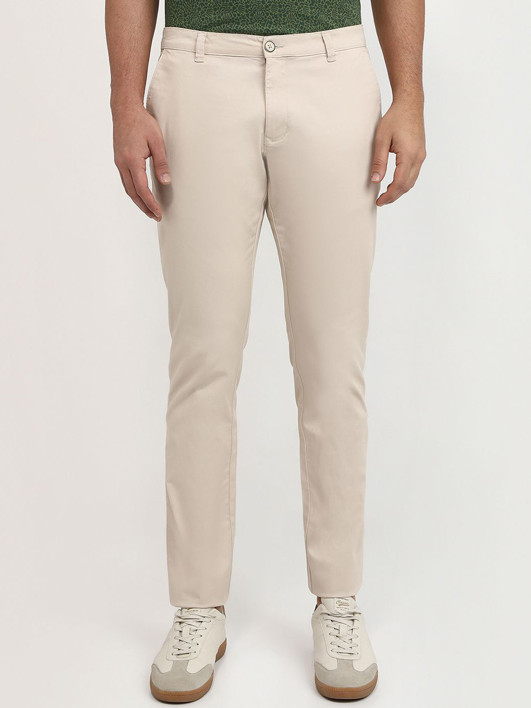 Parx Men Tapered Fit Low-Rise Regular Trousers