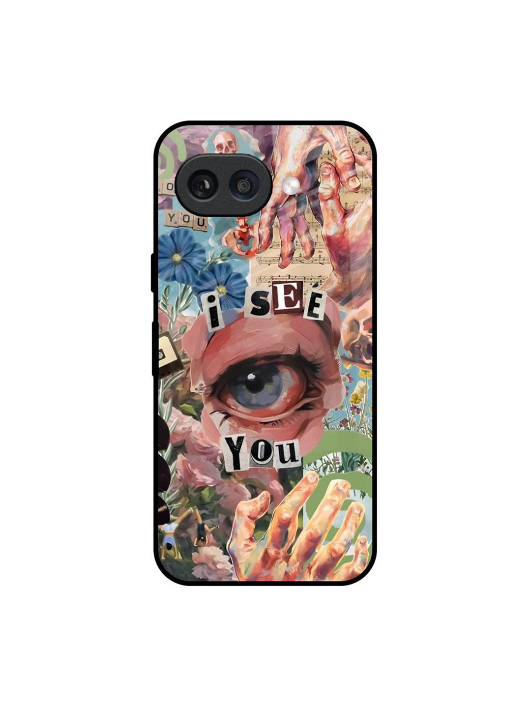 QRIOH Soulful Gaze Printed Sleek & Lightweight Silicone Google Pixel 9A Glass Back Case