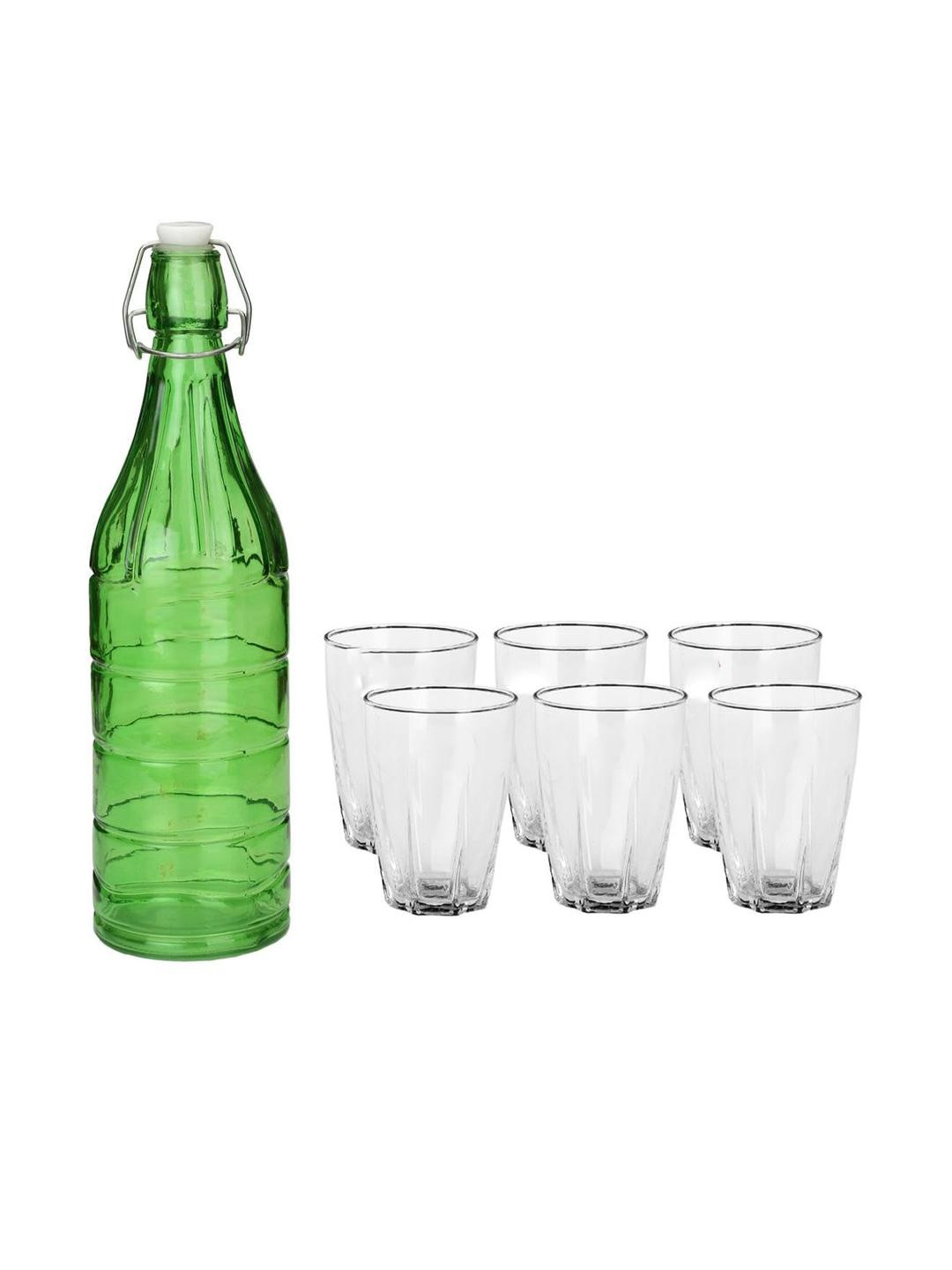 SOMIL Green Glass Airtight Can Bottle
