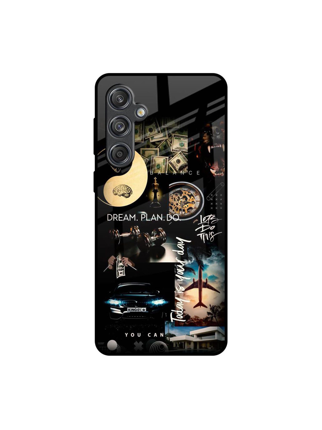 QRIOH Visionary Cycle Quirky Printed Samsung Galaxy M55 5G Glass Back Case