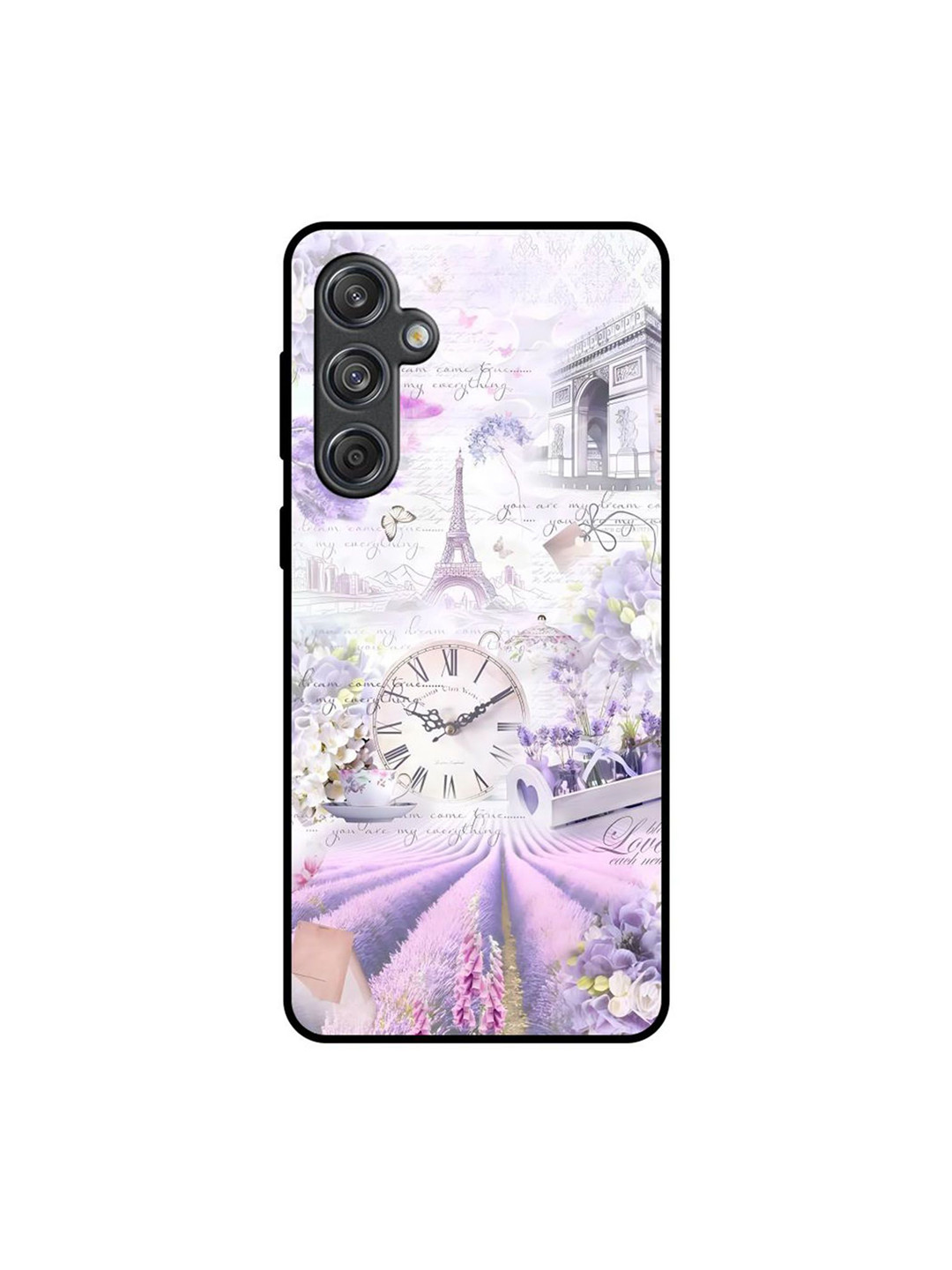 QRIOH Vintage Time Printed Samsung Galaxy M55 5G Glass Back Case