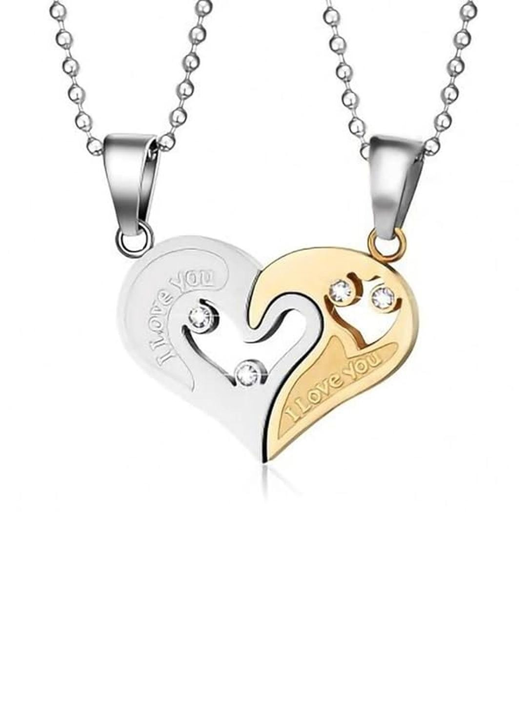 Kaynka Silver-Plated Heart Shaped Pendants