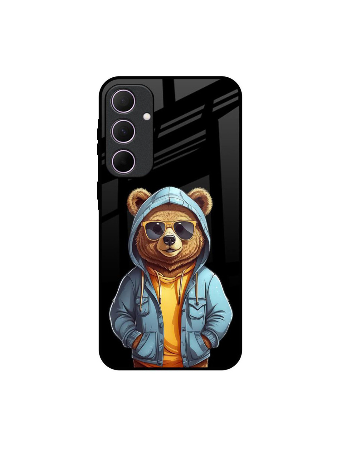 QRIOH Urban Bear Cartoon Characters Printed Samsung Galaxy A35 5G Silicone Back Case
