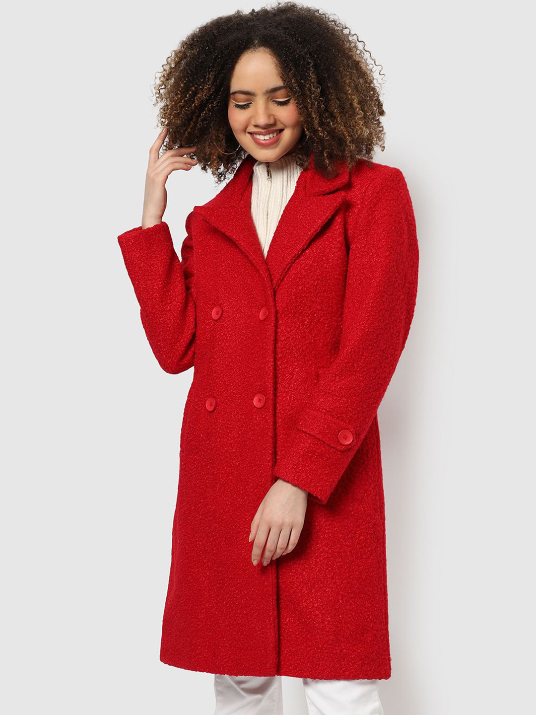 PINACOLADA Double-Breasted  Long Coat