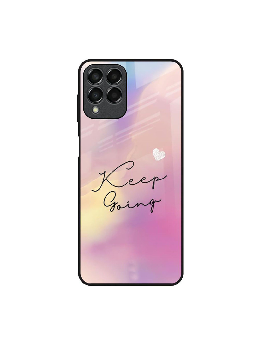 QRIOH Quirky keep going Glass Case for Samsung Galaxy M53 5G Mobile Accessories