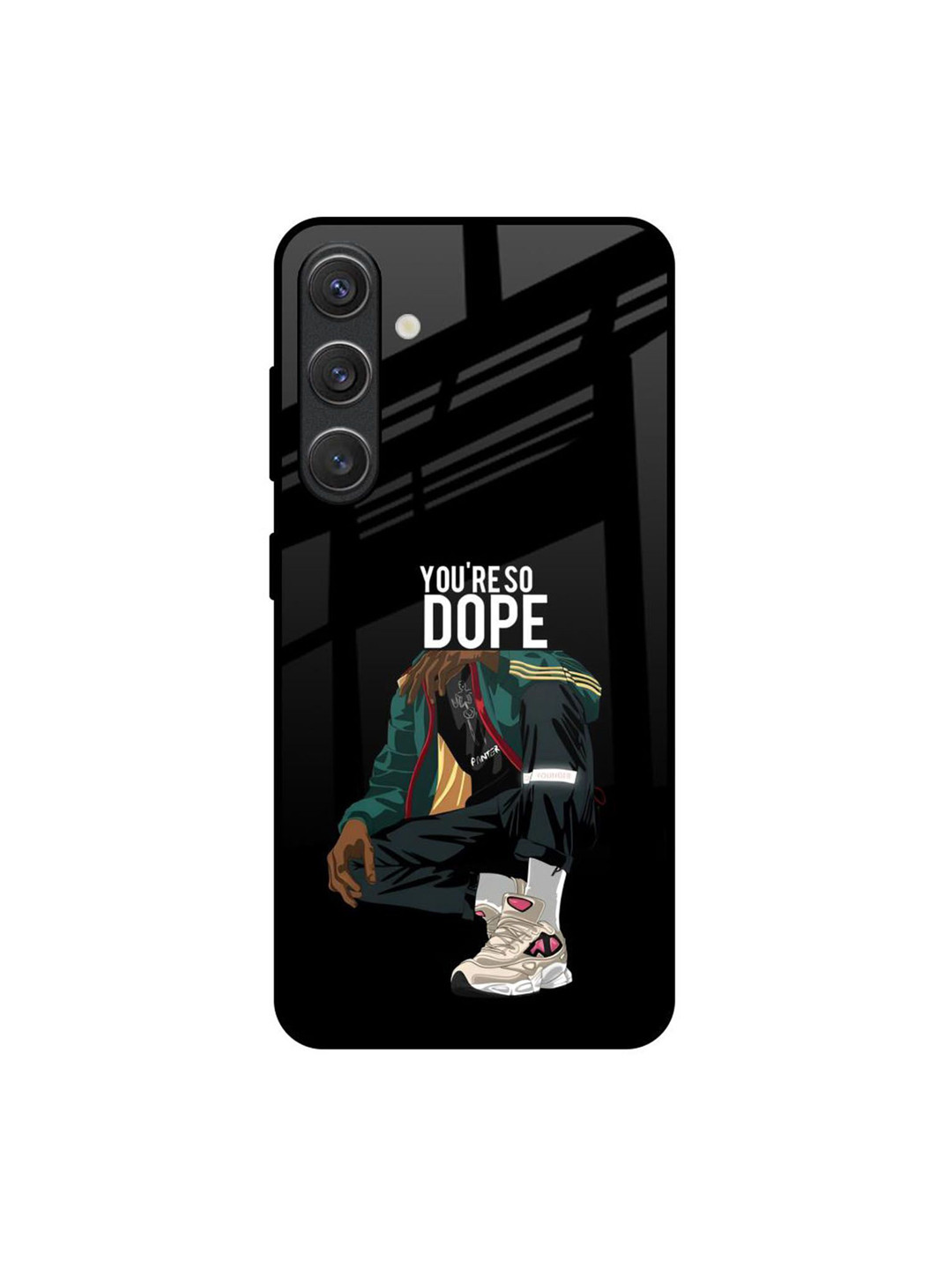 QRIOH Dope Person Printed Lightweight Silicone Samsung Galaxy S25 Plus 5G Glass Back Case
