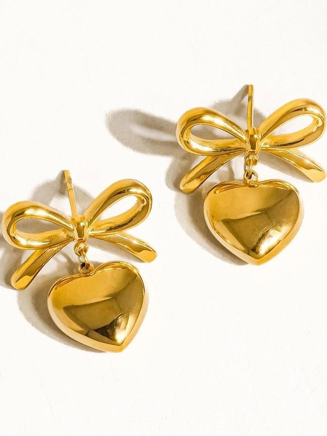 Ennygacessories Gold-Plated Stainless Steel Earrings