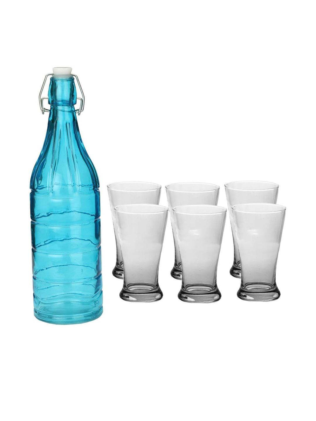 SOMIL Blue Glass Airtight Can Bottle