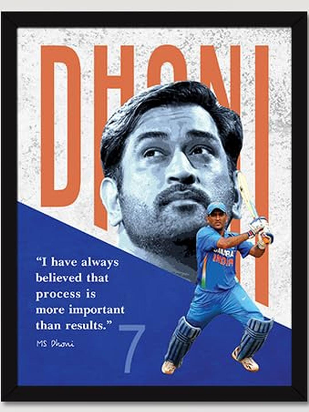 Chaka Chaundh MS Dhoni Quotes Wall Art