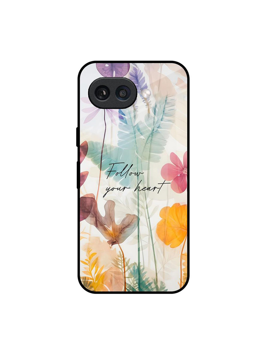 QRIOH Floral Printed Google Pixel 9A Silicone Back Case Mobile Accessories