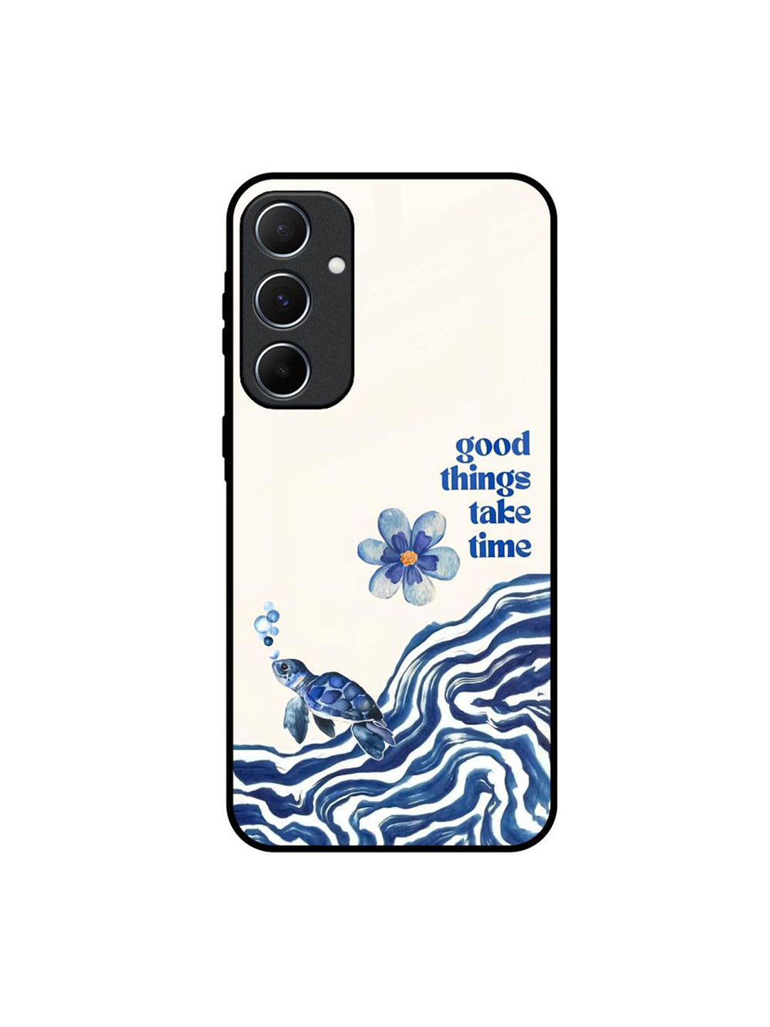 QRIOH Typrographic Printed Samsung Galaxy A55 5G Inner Voice Glass Back Case