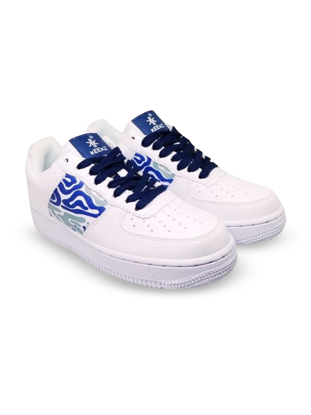 keekz Men Printed Laced-Up Casual Basics Sneakers