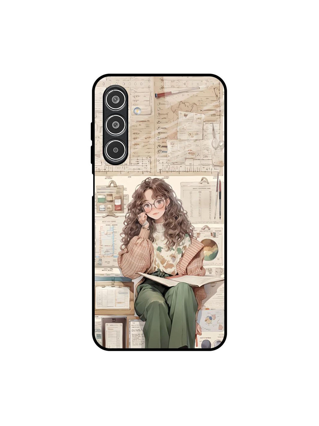 QRIOH DeskDreamer Printed Lightweight Silicone Samsung Galaxy A26 5G Glass Back Case