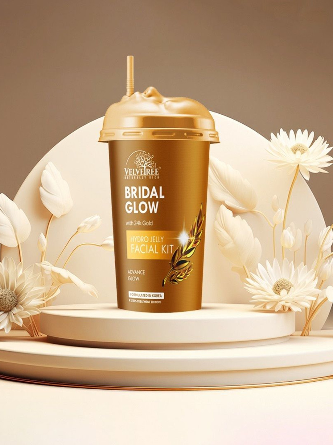 Velvetree Bridal Glow Hydro Jelly Facial Kit With 24K Gold - 165 g