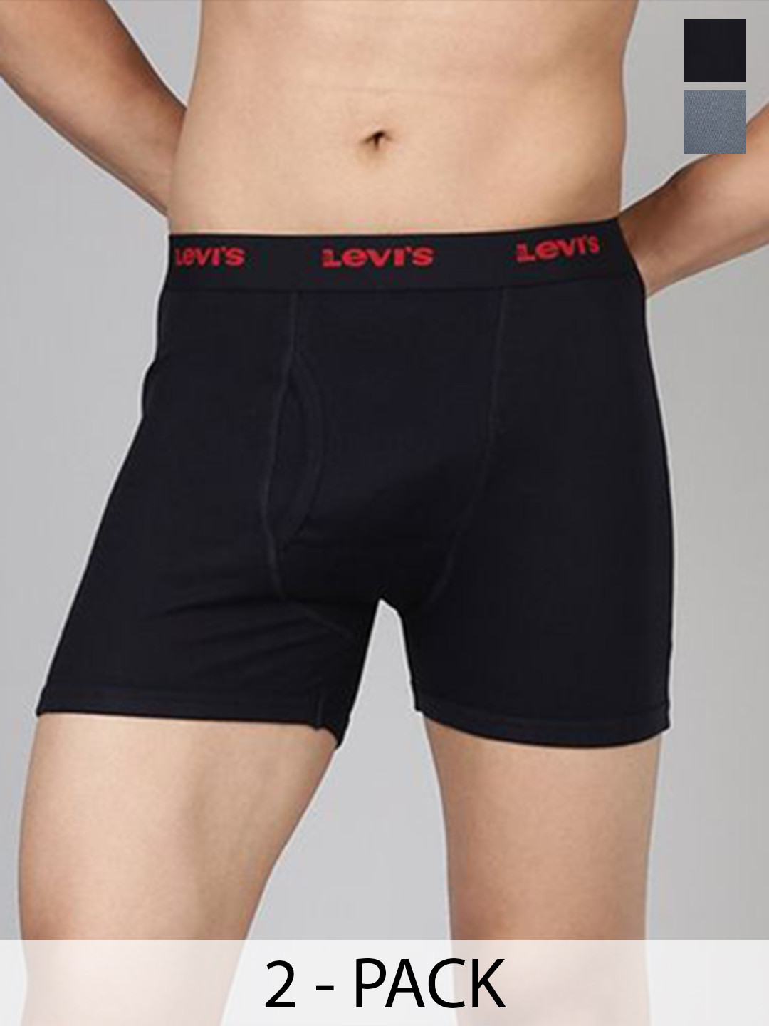 Levis Pack Of 2 Pure Cotton Long Trunks Style#001-CLSC-BBF-P2
