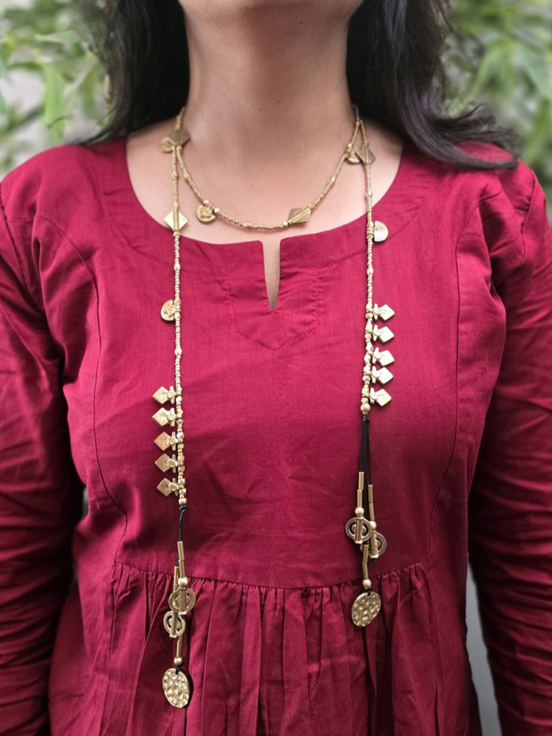 Studio Anviksha Beaded Wraparound Statement Open Necklace