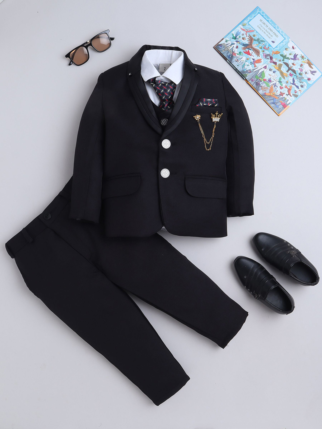 Sangria Boys 5-Piece Single Breasted Suit