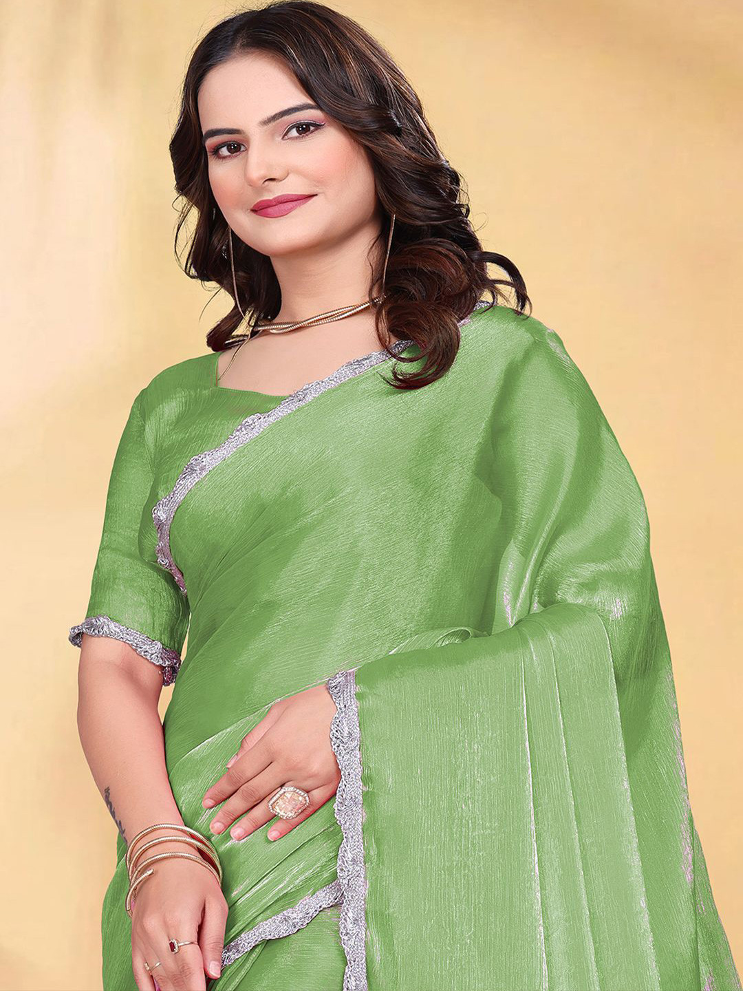 PATDOM Zari Border Jimmy Choo Saree