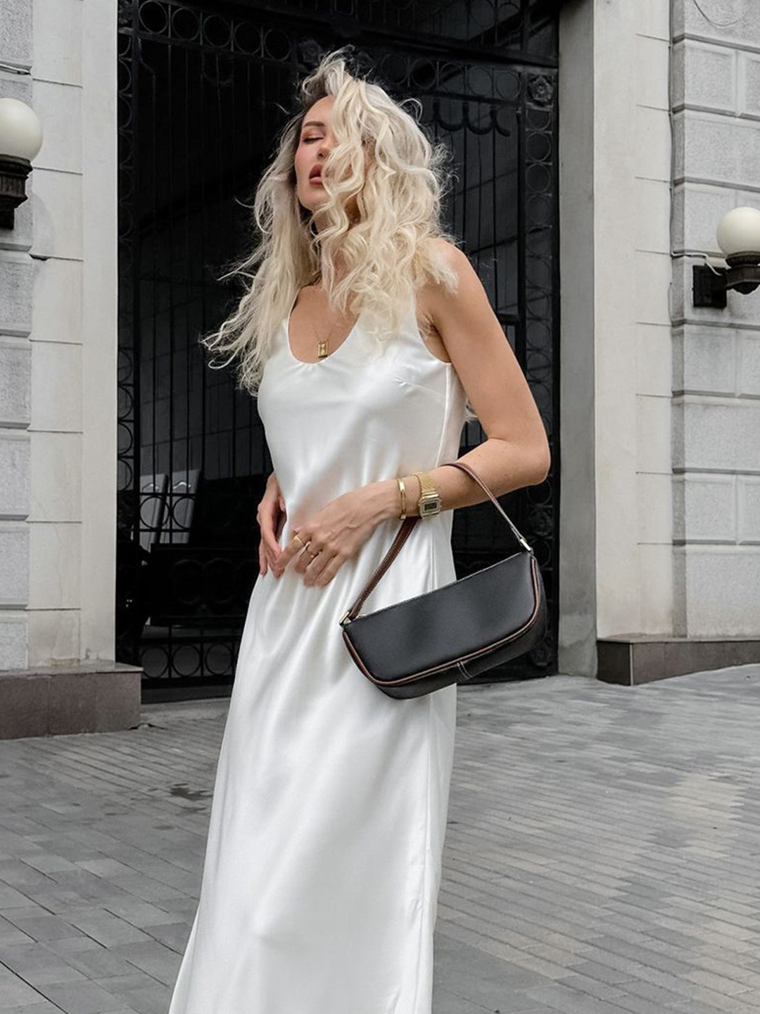 StyleCast Women A-Line Scoop Neck Maxi Dress