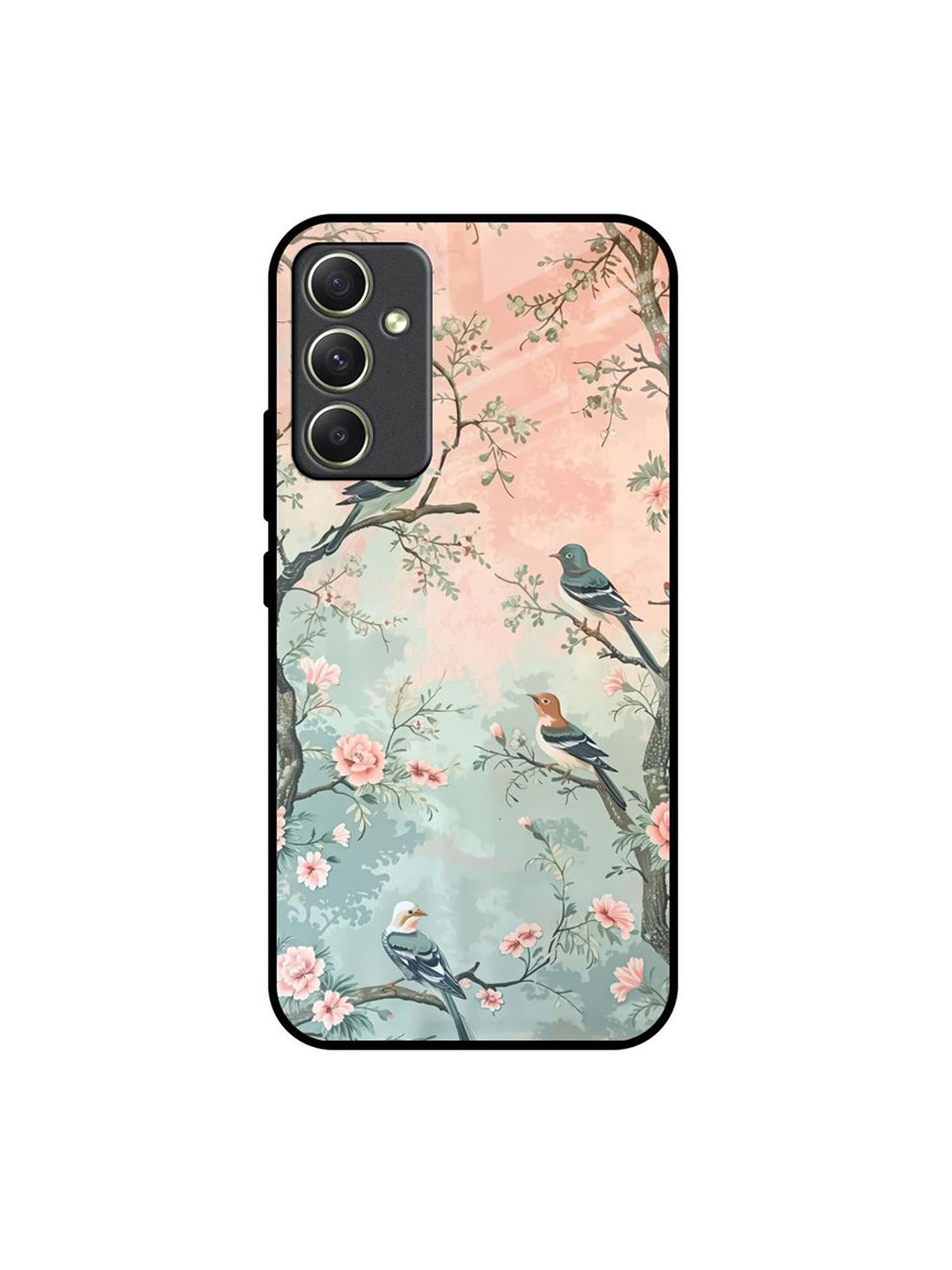 QRIOH Nature's Chorus Printed Sleek & Lightweight Silicone Samsung Galaxy A34 5G Back Case