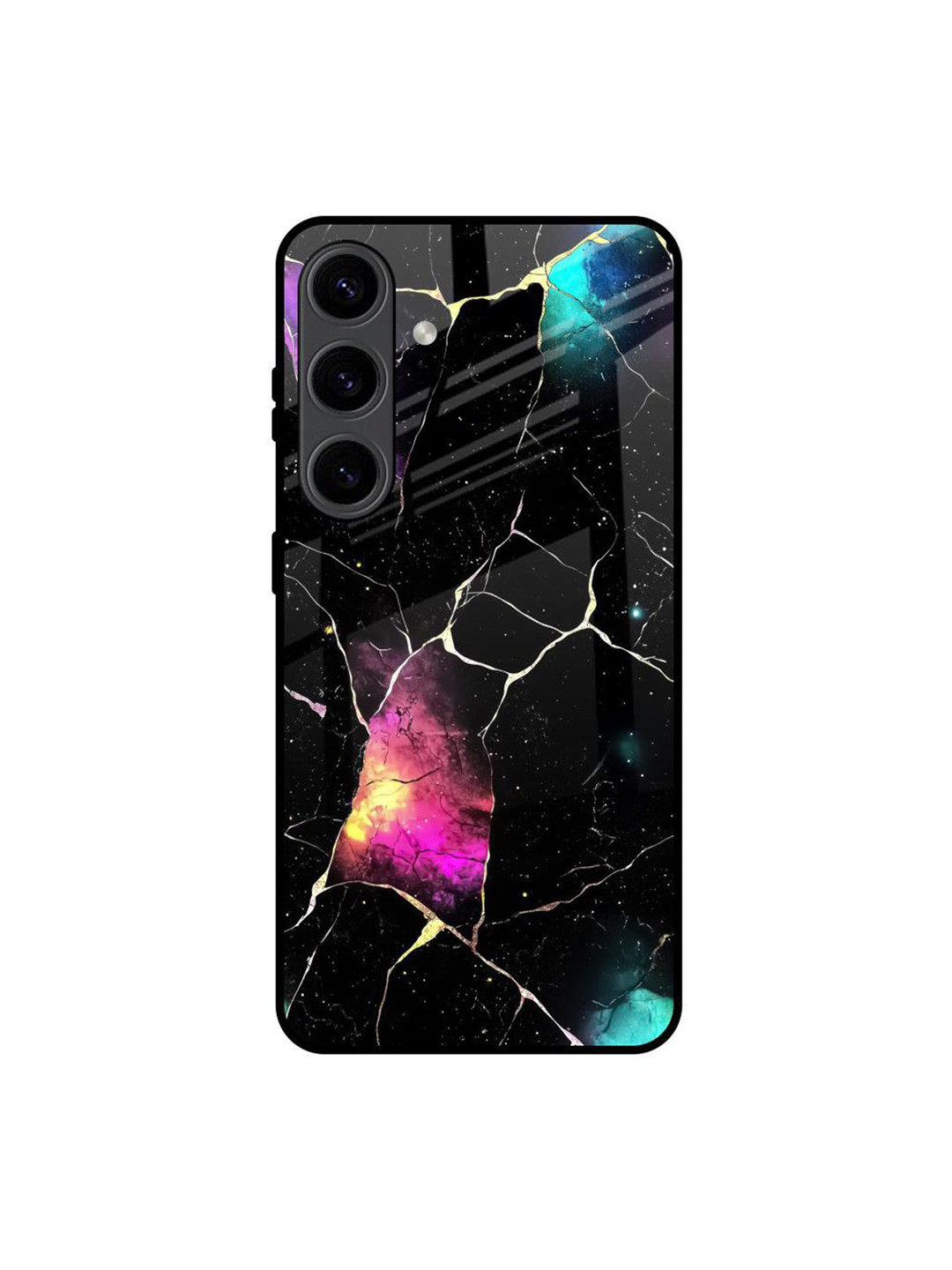 QRIOH Cosmic Canvas Abstract Printed Samsung Galaxy S24 5G Silicone Back Case